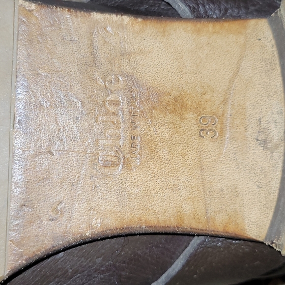 Chloe buckle brown slip on flat boots - Picture 6 of 8